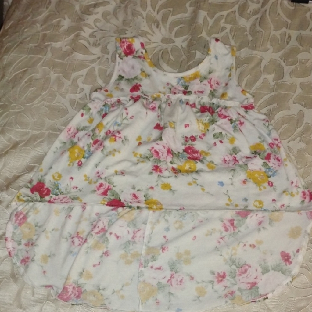 Colorful Floral Kids Sleeveless Blouse